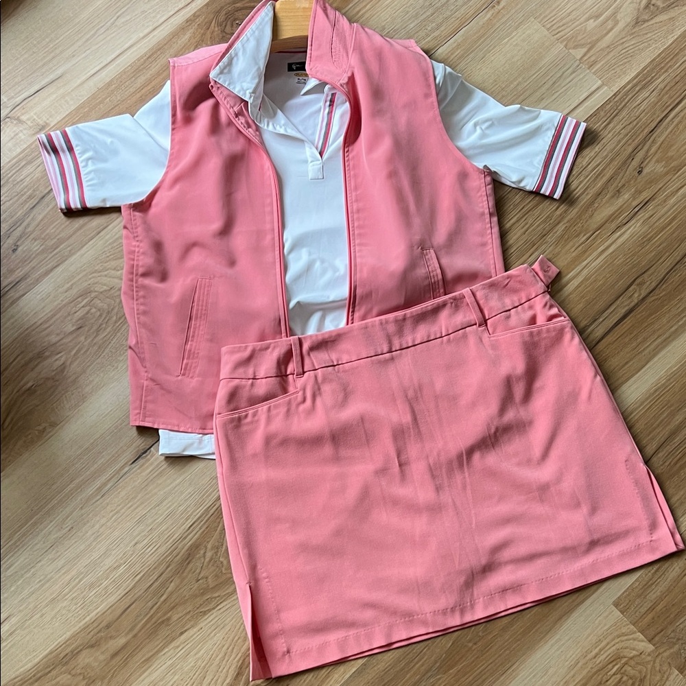 TEHAMA Coral and Cream  skort
